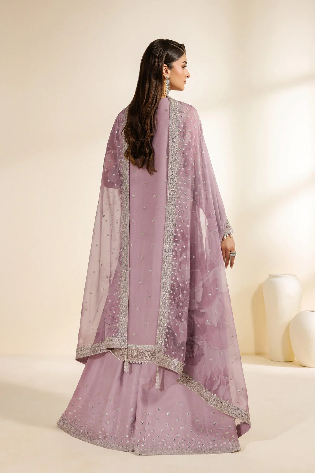 Meraki by Zarif Unstitched Embroidered Chiffon 3 Piece Suit ZR26UCM NAHLA 04 - Festive Collection