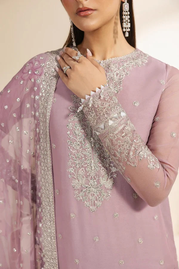 Meraki by Zarif Unstitched Embroidered Chiffon 3 Piece Suit ZR26UCM NAHLA 04 - Festive Collection