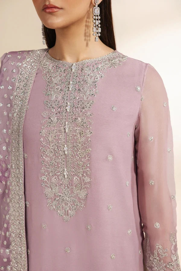 Meraki by Zarif Unstitched Embroidered Chiffon 3 Piece Suit ZR26UCM NAHLA 04 - Festive Collection