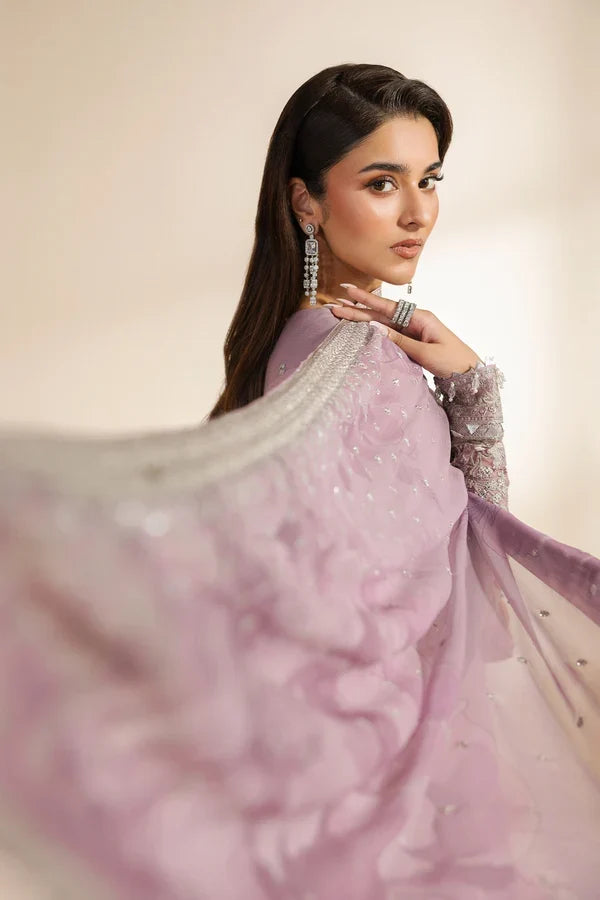 Meraki by Zarif Unstitched Embroidered Chiffon 3 Piece Suit ZR26UCM NAHLA 04 - Festive Collection