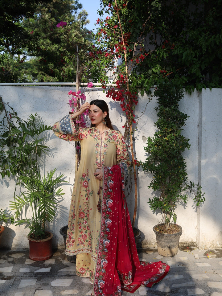Kalabagh by Hussain Rehar Unstitched Embroidered Luxury Lawn 3 Piece Suit HR26UKL D2 Zubdah - Festive Collection