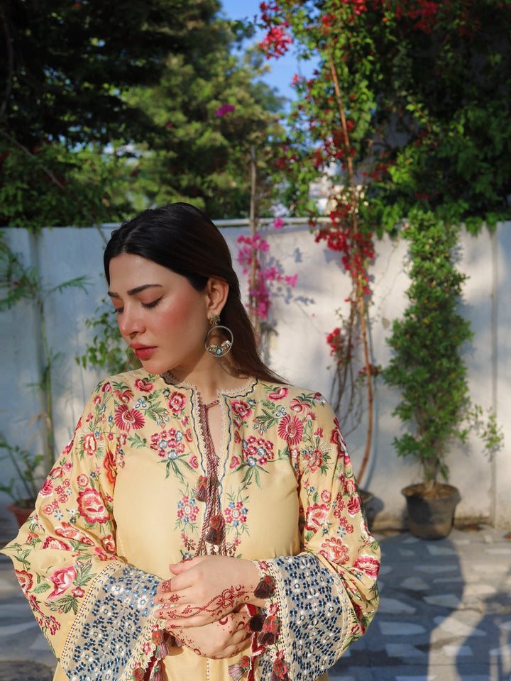 Kalabagh by Hussain Rehar Unstitched Embroidered Luxury Lawn 3 Piece Suit HR26UKL D2 Zubdah - Festive Collection