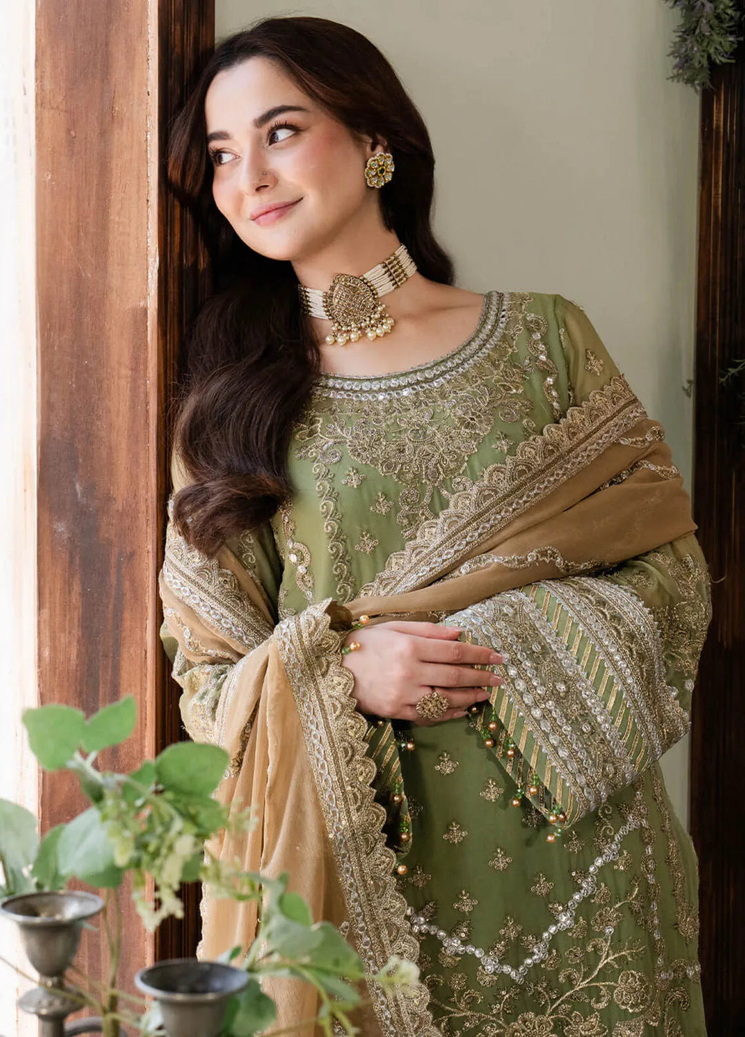 Naina By Imrozia Embroidered Chiffon Suit Unstitched 3 Piece IMP24N I-191 Aabia - Formals Collection