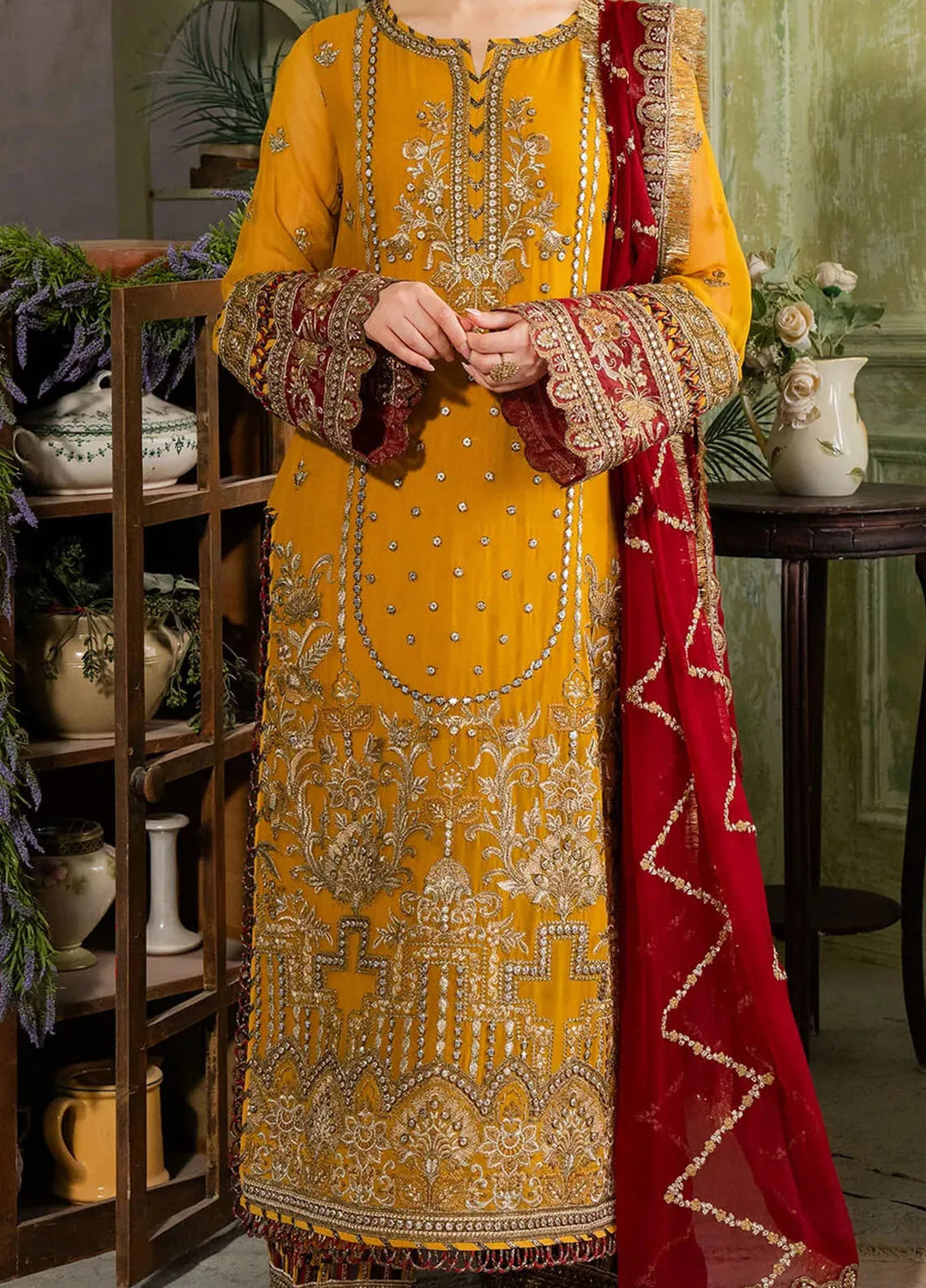 Naina By Imrozia Embroidered Chiffon Suit Unstitched 3 Piece IMP24N I-196 Naaz - Formals Collection