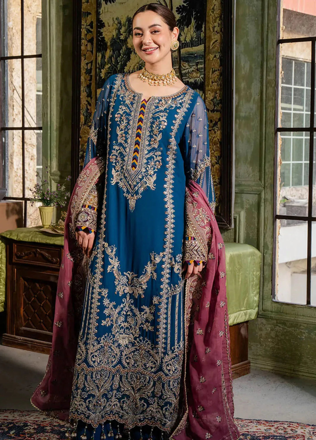 Naina By Imrozia Embroidered Chiffon Suit Unstitched 3 Piece IMP24N I-197 Afsa - Formals Collection