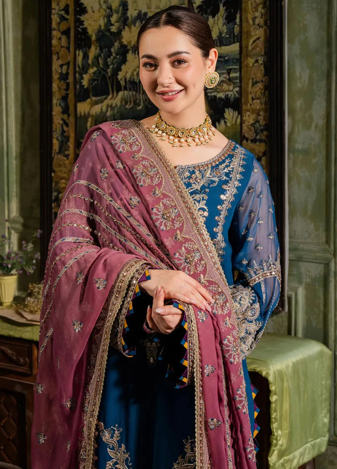 Naina By Imrozia Embroidered Chiffon Suit Unstitched 3 Piece IMP24N I-197 Afsa - Formals Collection