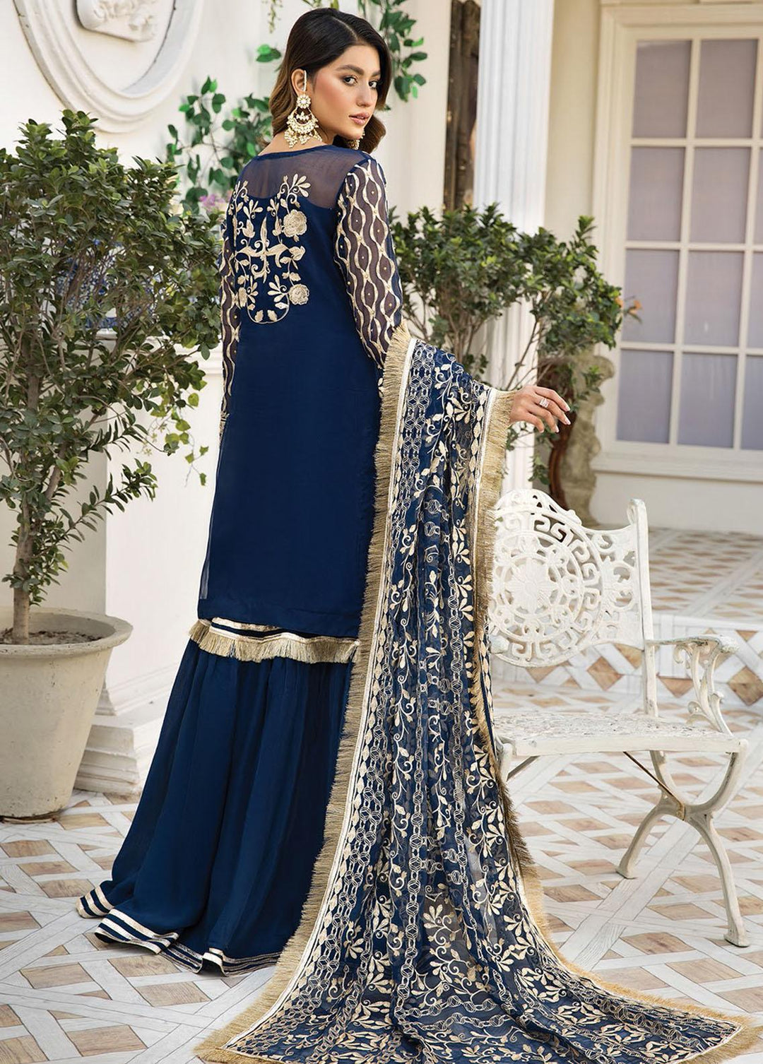Nainsukh by House of Nawab Embroidered Organza Suits Unstitched 3 Piece HON22-N2 Ghafir 1A - Luxury Collection