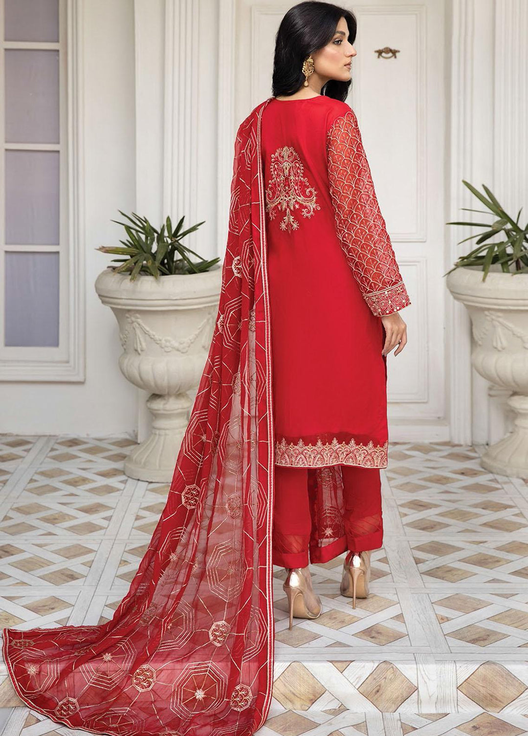 Nainsukh by House of Nawab Embroidered Organza Suits Unstitched 3 Piece HON22-N2 Kibrat 3A - Luxury Collection