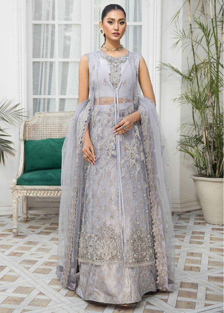 Nainsukh by House of Nawab Embroidered Net Suits Unstitched 3 Piece HON22-N2 Manjari 6A - Luxury Collection