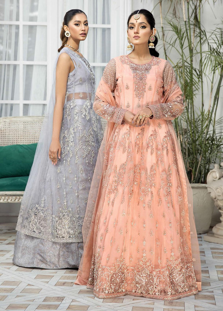Nainsukh by House of Nawab Embroidered Net Suits Unstitched 3 Piece HON22-N2 Manjari 6B - Luxury Collection