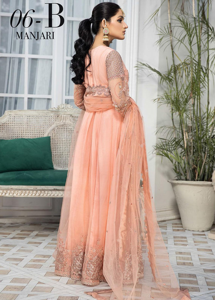 Nainsukh by House of Nawab Embroidered Net Suits Unstitched 3 Piece HON22-N2 Manjari 6B - Luxury Collection