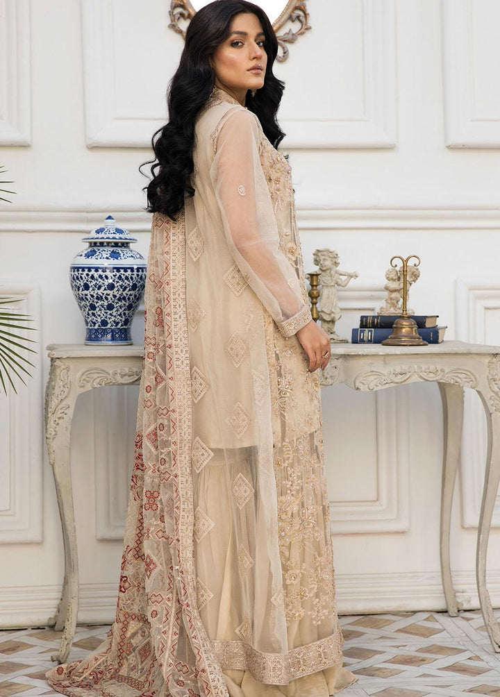 Nainsukh by House of Nawab Embroidered Net Suits Unstitched 3 Piece HON22-N2 Taybah 4B - Luxury Collection