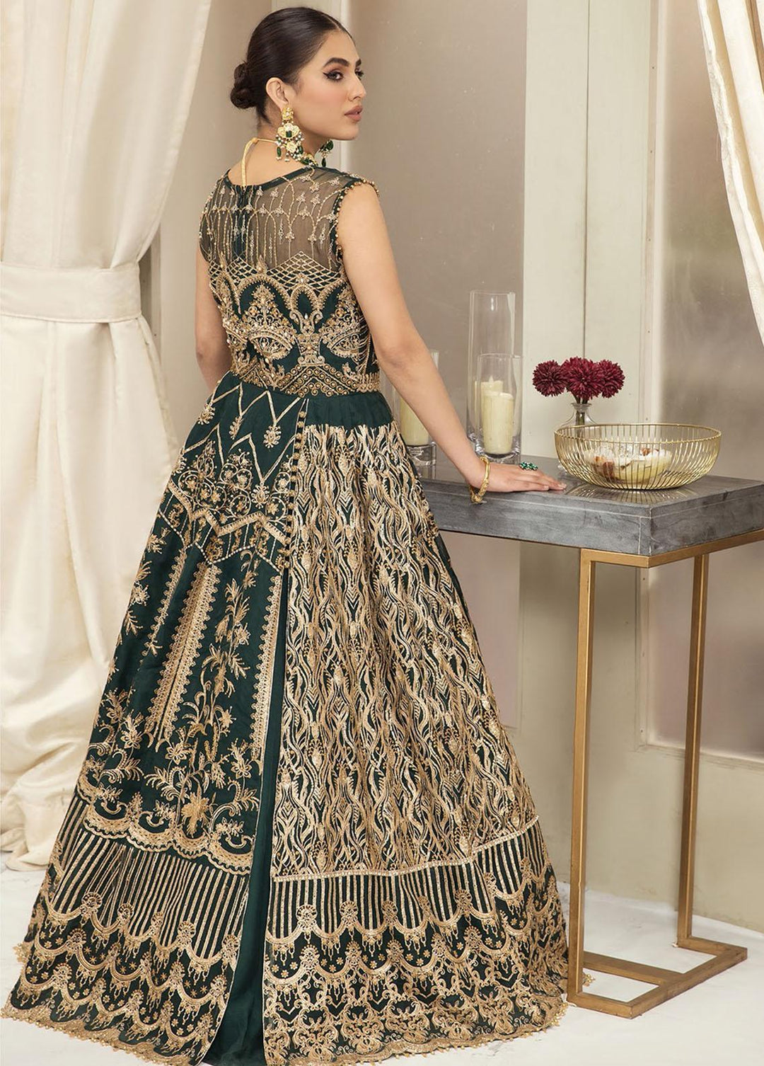 Nainsukh by House of Nawab Embroidered Organza Suits Unstitched 3 Piece HON23-N3 01 Hazwa (A) - Luxury Collection