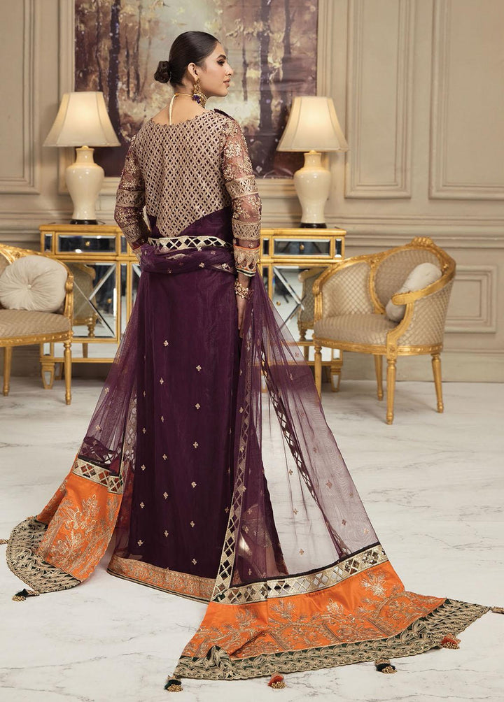 Nainsukh by House of Nawab Embroidered Net Suits Unstitched 3 Piece HON23-N3 02 Furat (A) - Luxury Collection