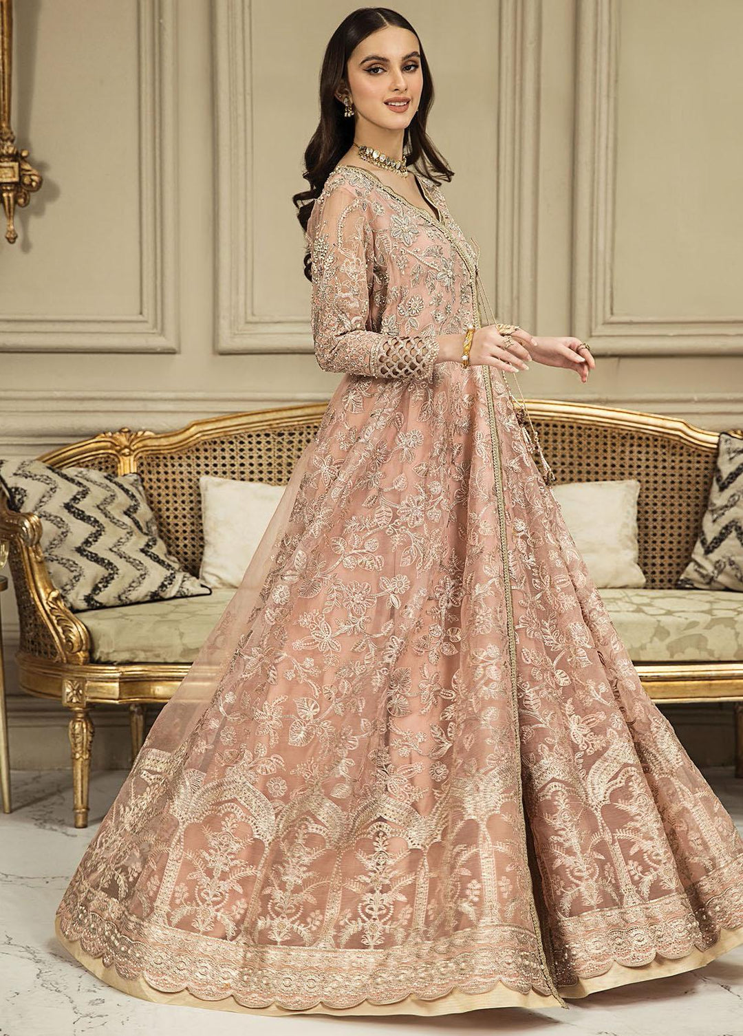 Nainsukh by House of Nawab Embroidered Organza Suits Unstitched 3 Piece HON23-N3 06 Shifa (A) - Luxury Collection