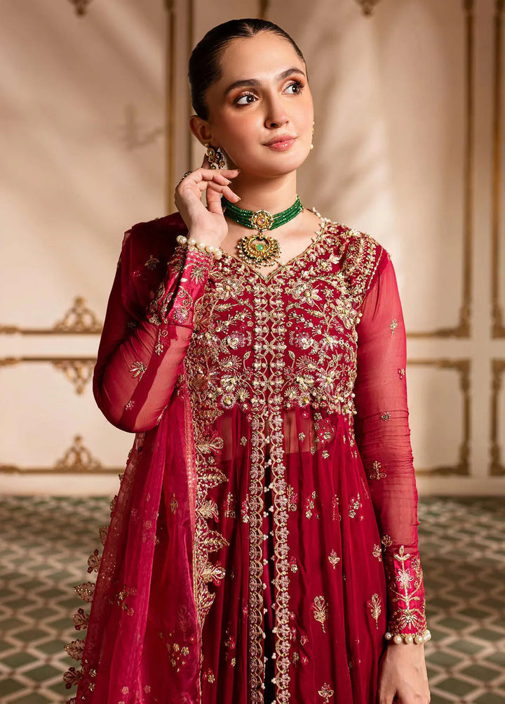 Naira by Roheenaz Embroidered Chiffon Suit Unstitched 4 Piece ENZ24N RNZ-01 Dua - Luxury Collection