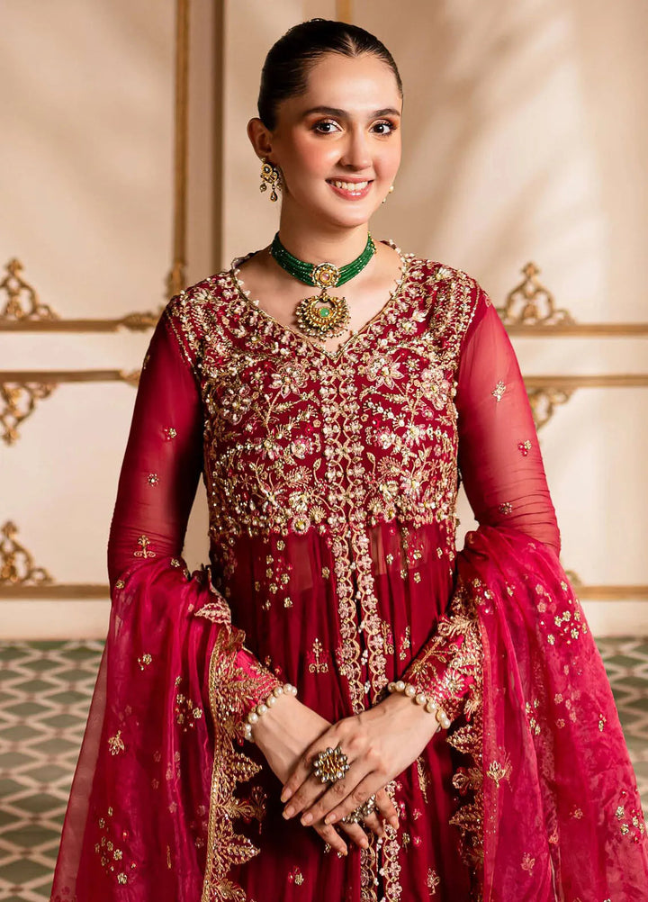 Naira by Roheenaz Embroidered Chiffon Suit Unstitched 4 Piece ENZ24N RNZ-01 Dua - Luxury Collection