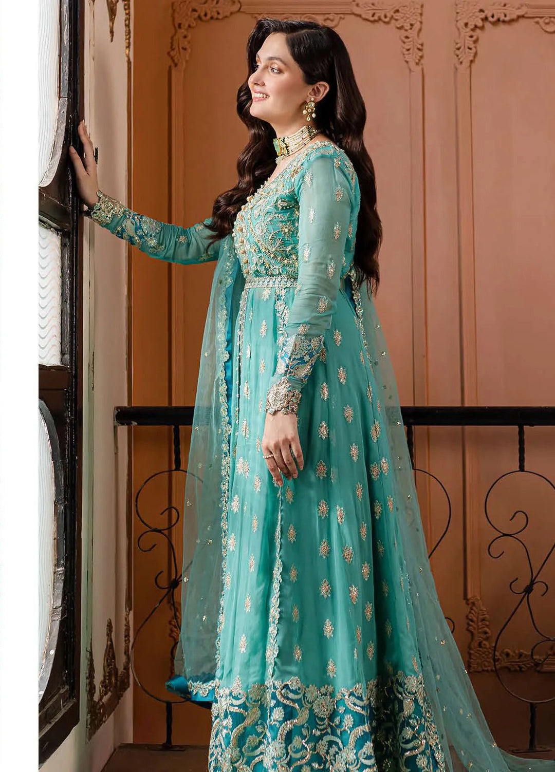 Naira by Roheenaz Embroidered Chiffon Suit Unstitched 4 Piece ENZ24N RNZ-02 Samira - Luxury Collection