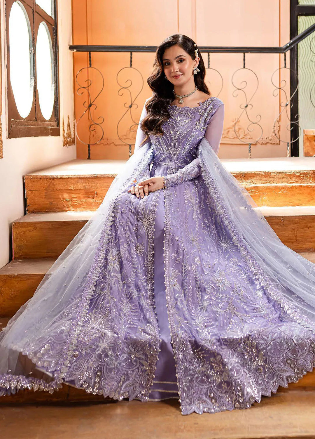 Naira by Roheenaz Embroidered Chiffon Suit Unstitched 4 Piece ENZ24N RNZ-06 Zaina - Luxury Collection