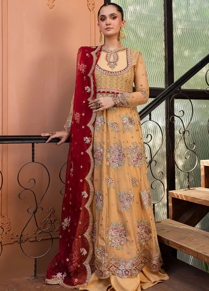 Naira by Roheenaz Embroidered Chiffon Suit Unstitched 4 Piece ENZ24N RNZ-07 Aylin - Luxury Collection