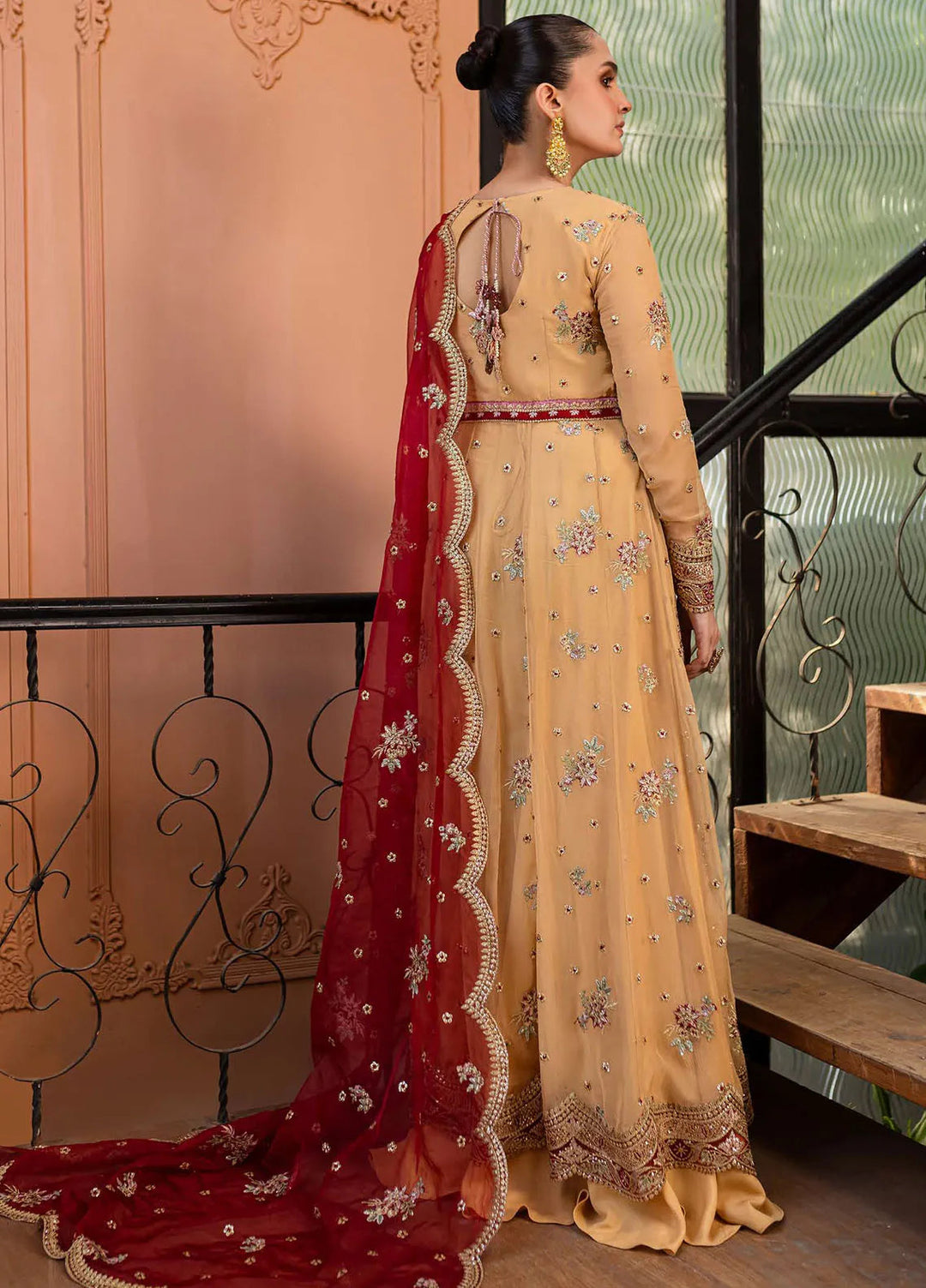 Naira by Roheenaz Embroidered Chiffon Suit Unstitched 4 Piece ENZ24N RNZ-07 Aylin - Luxury Collection