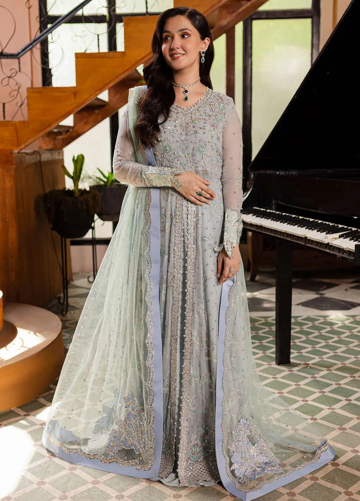 Naira by Roheenaz Embroidered Chiffon Suit Unstitched 4 Piece ENZ24N RNZ-08 Aaliyah - Luxury Collection