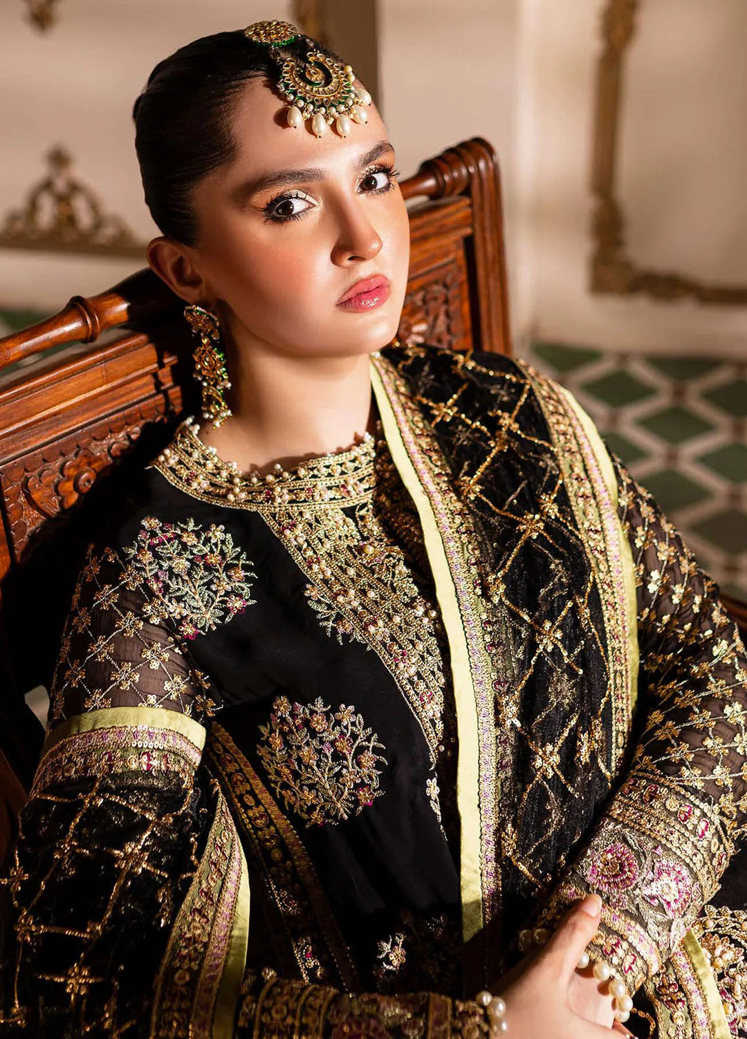 Naira by Roheenaz Embroidered Organza Suit Unstitched 4 Piece ENZ24N RNZ-03 Taliya - Luxury Collection