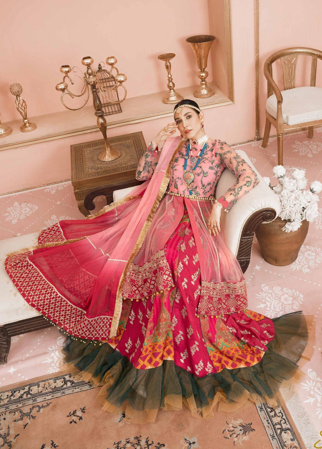 Namal By Sanaya Embroidered Raw Silk Suits Unstitched 3 Piece SNY21N 03 SHAHZNAMEH - Wedding Collection