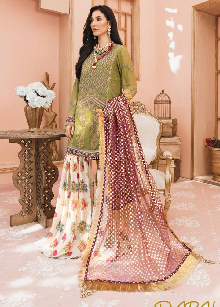 Namal By Sanaya Embroidered Chiffon Suits Unstitched 3 Piece SNY21N 07 DARAKSHA - Wedding Collection