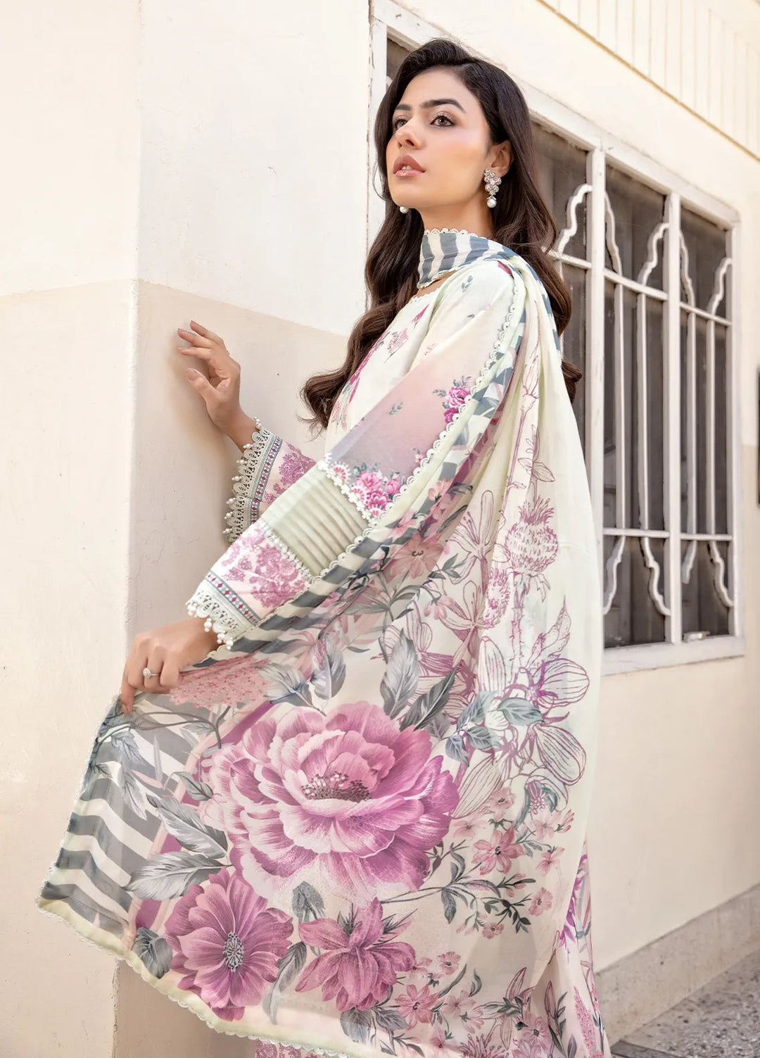 Nana Ka Ghar by Meerak Pret Chikankari Lawn 3 Piece Suit Aafreen