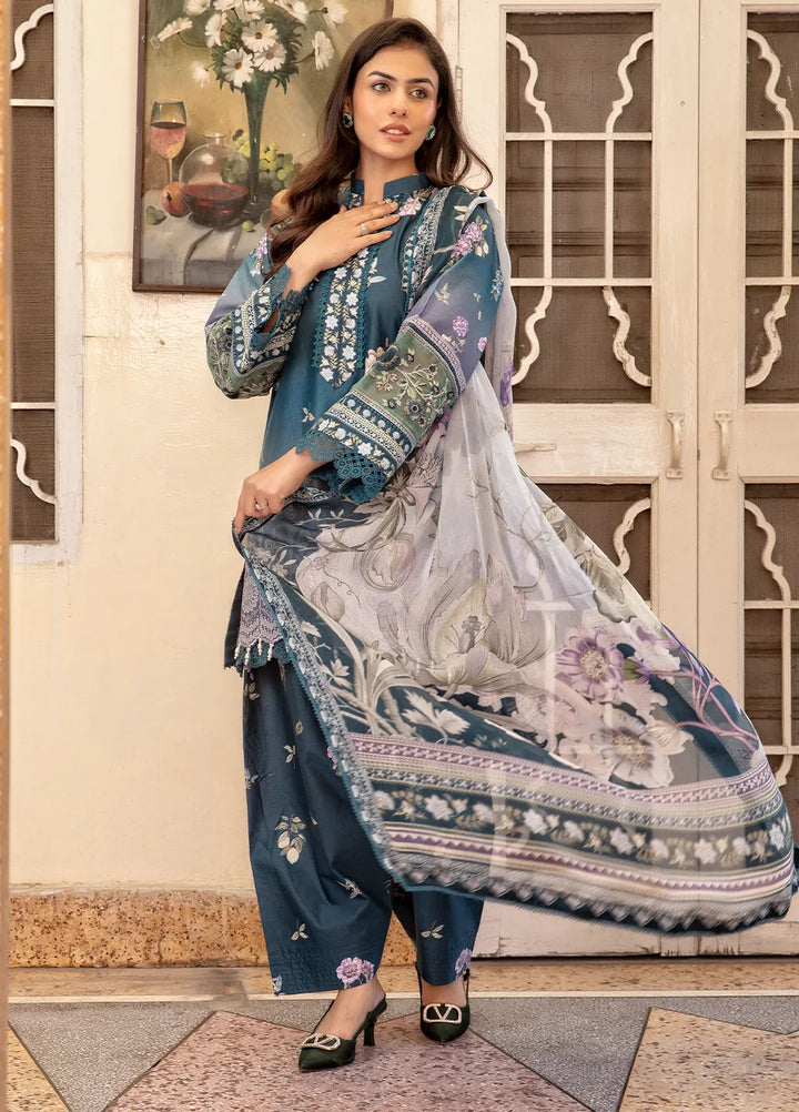 Nana Ka Ghar by Meerak Pret Chikankari Lawn 3 Piece Suit Neelofar