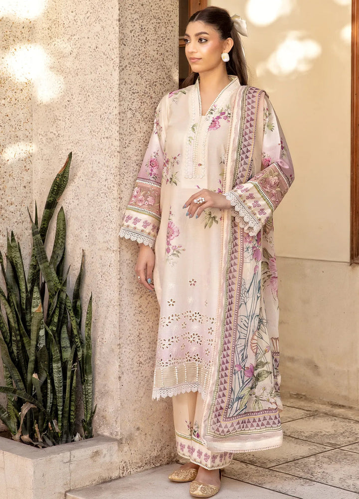 Nana Ka Ghar by Meerak Pret Chikankari Lawn 3 Piece Suit Suroor