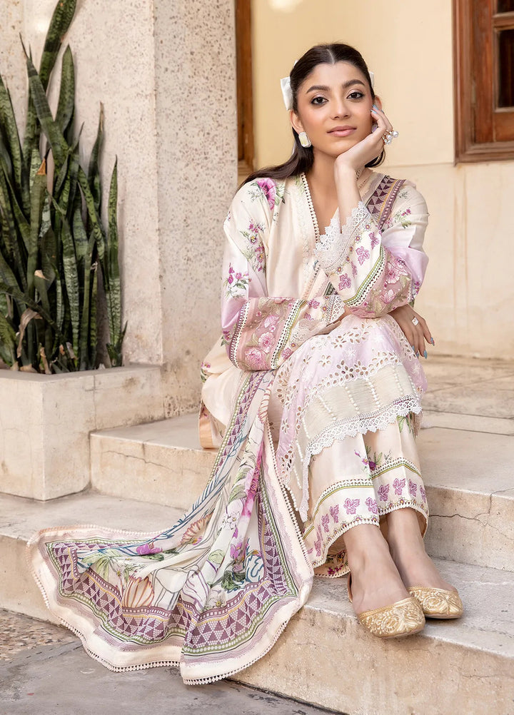 Nana Ka Ghar by Meerak Pret Chikankari Lawn 3 Piece Suit Suroor
