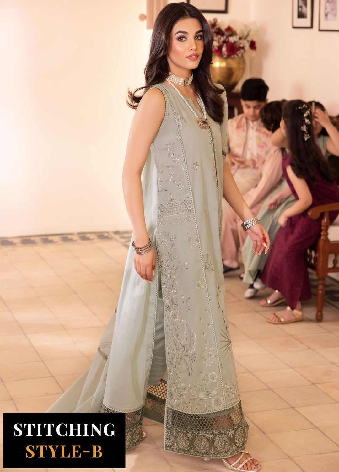 Nani Ka Ghar by Iznik Embroidered Lawn Suits Unstitched 3 Piece IZ24NG NKG-02 Dareecha - Luxury Eid Collection