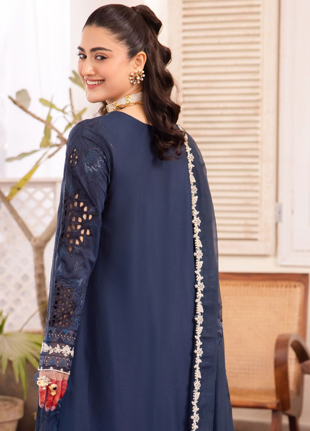 Nani Ka Ghar by Iznik Embroidered Lawn Suits Unstitched 3 Piece IZ24NG NKG-03 Ayina - Luxury Eid Collection