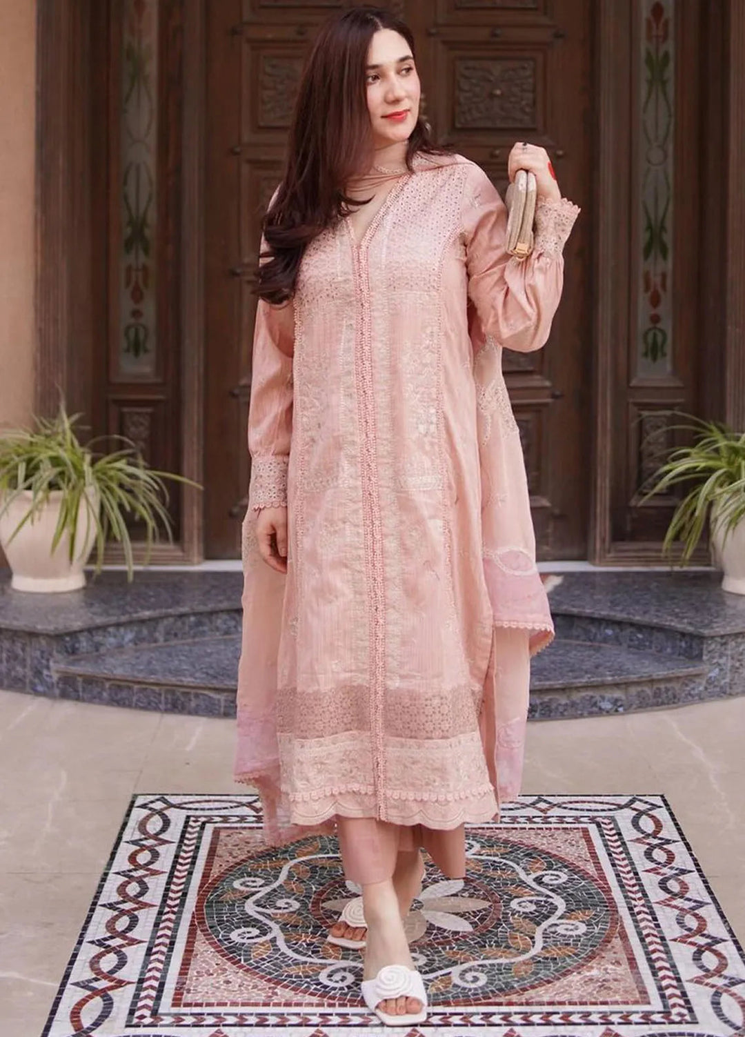 Nani Ka Ghar by Iznik Embroidered Lawn Suits Unstitched 3 Piece IZ24NG NKG-06 Mehfil - Luxury Eid Collection