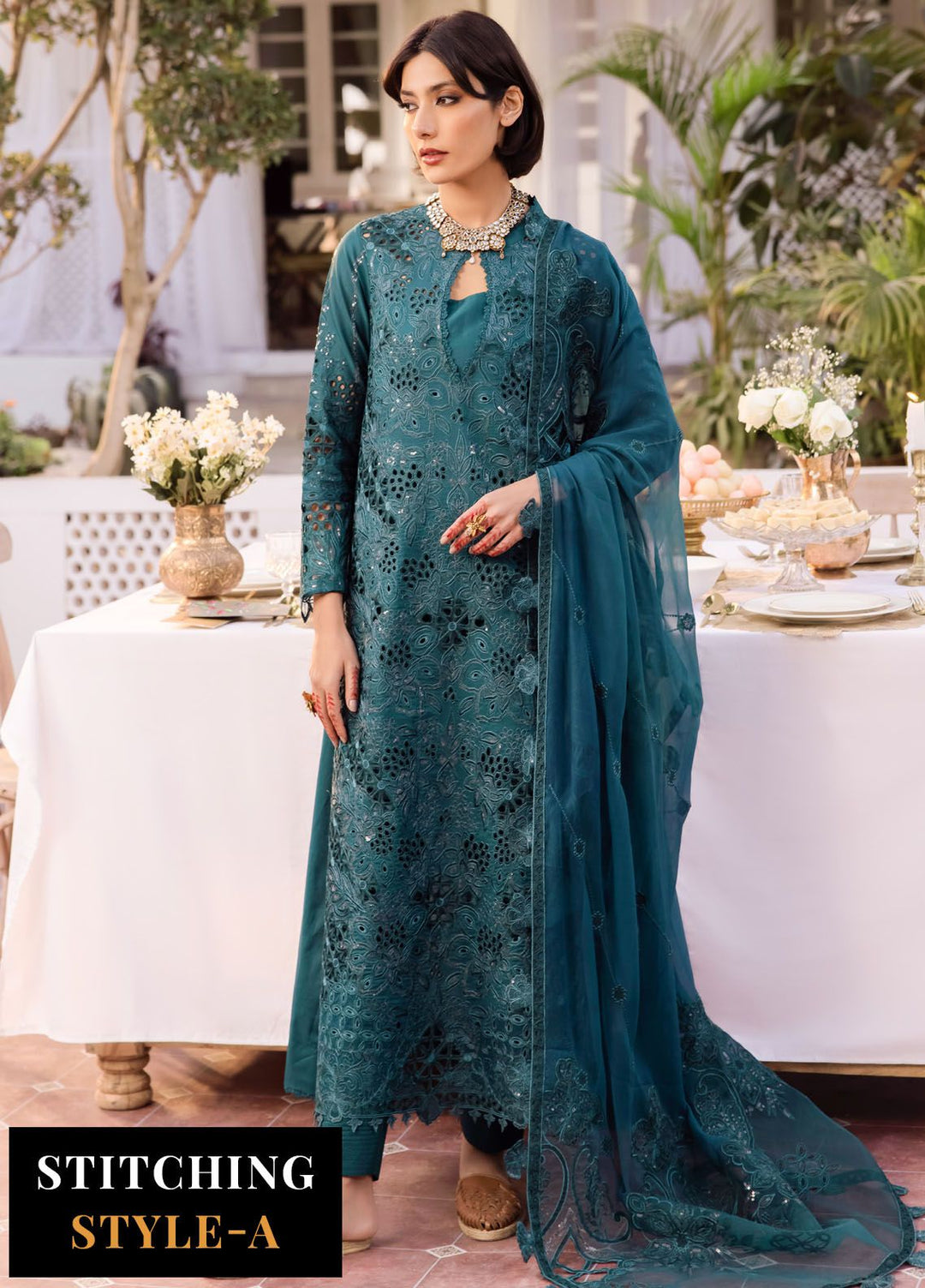 Nani Ka Ghar by Iznik Embroidered Lawn Suits Unstitched 3 Piece IZ24NG NKG-07 Naina - Luxury Eid Collection