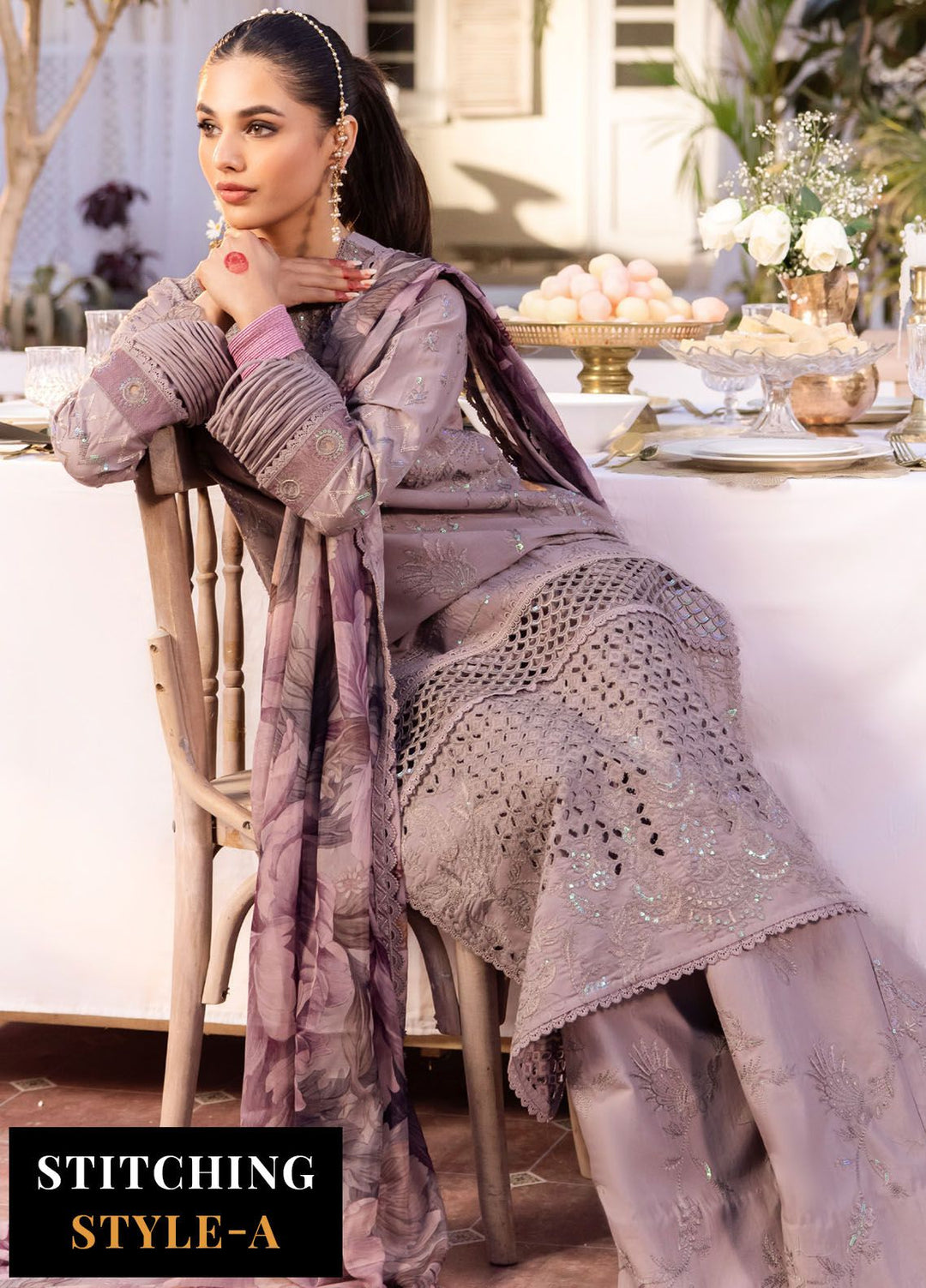 Nani Ka Ghar by Iznik Embroidered Lawn Suits Unstitched 3 Piece IZ24NG NKG-08 Khushboo - Luxury Eid Collection