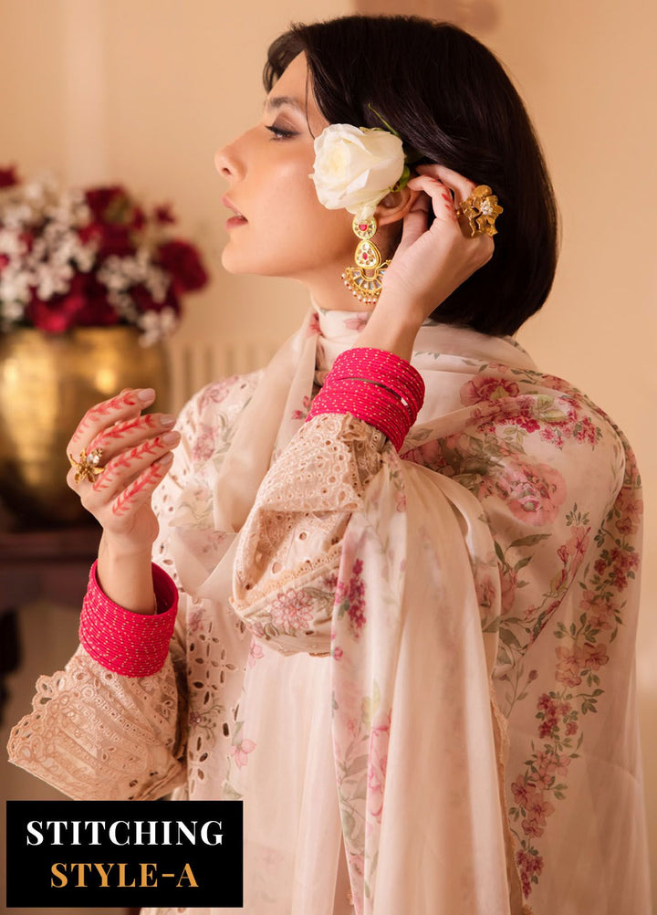 Nani Ka Ghar by Iznik Embroidered Lawn Suits Unstitched 3 Piece IZ24NG NKG-12 Dhoop - Luxury Eid Collection