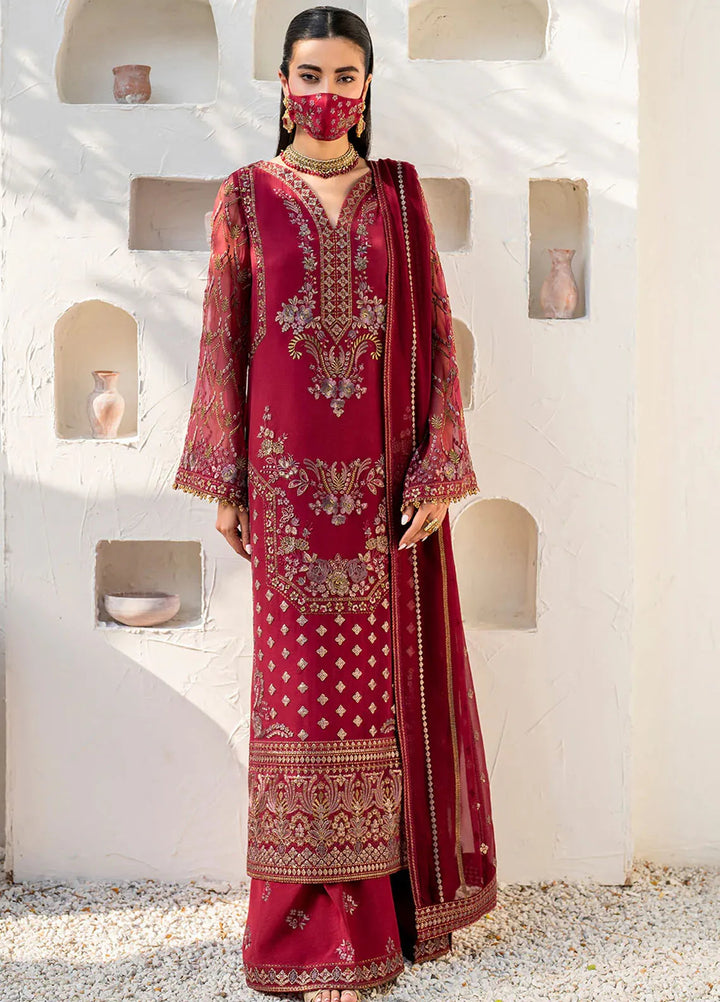 Naqsh by Safeera Embroidered Chiffon Suit Unstitched 3 Piece FL24NQ S-1402 - Formal Collection