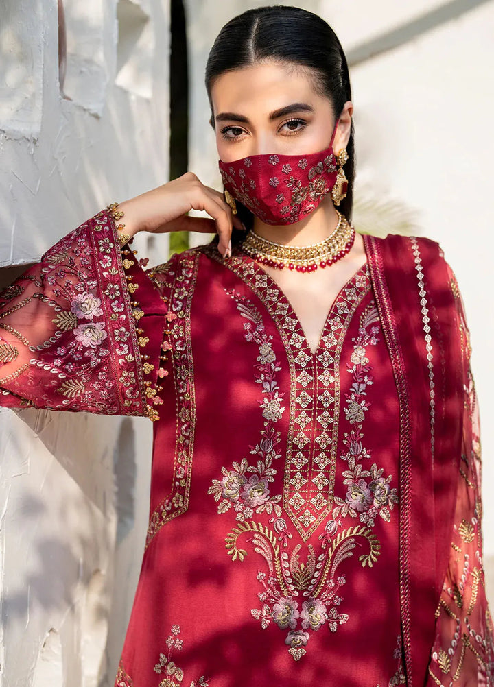 Naqsh by Safeera Embroidered Chiffon Suit Unstitched 3 Piece FL24NQ S-1402 - Formal Collection