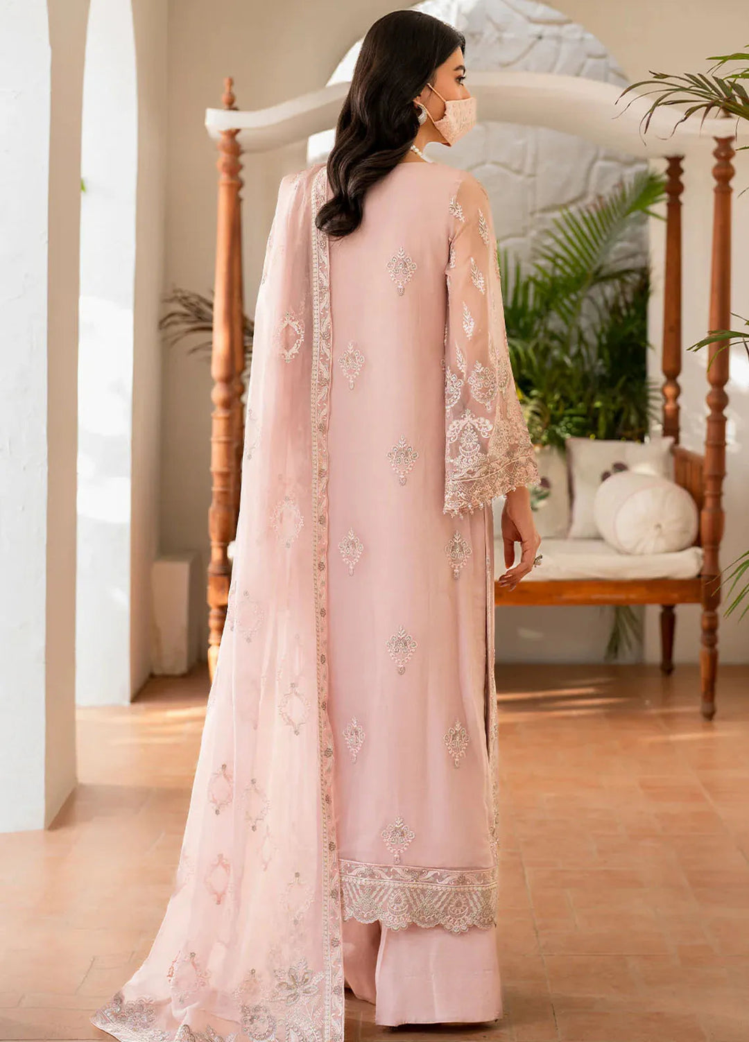 Naqsh by Safeera Embroidered Chiffon Suit Unstitched 3 Piece FL24NQ S-1403 - Formal Collection