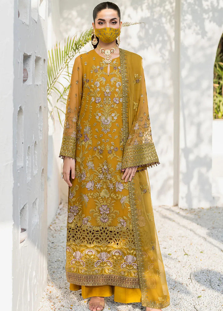 Naqsh by Safeera Embroidered Chiffon Suit Unstitched 3 Piece FL24NQ S-1404 - Formal Collection