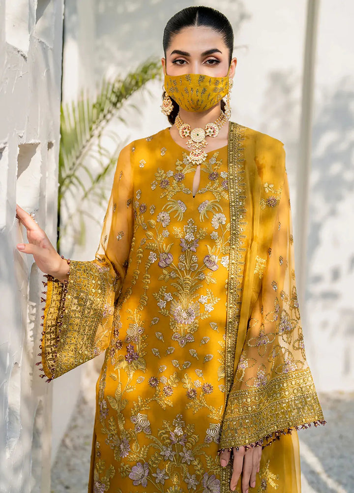 Naqsh by Safeera Embroidered Chiffon Suit Unstitched 3 Piece FL24NQ S-1404 - Formal Collection