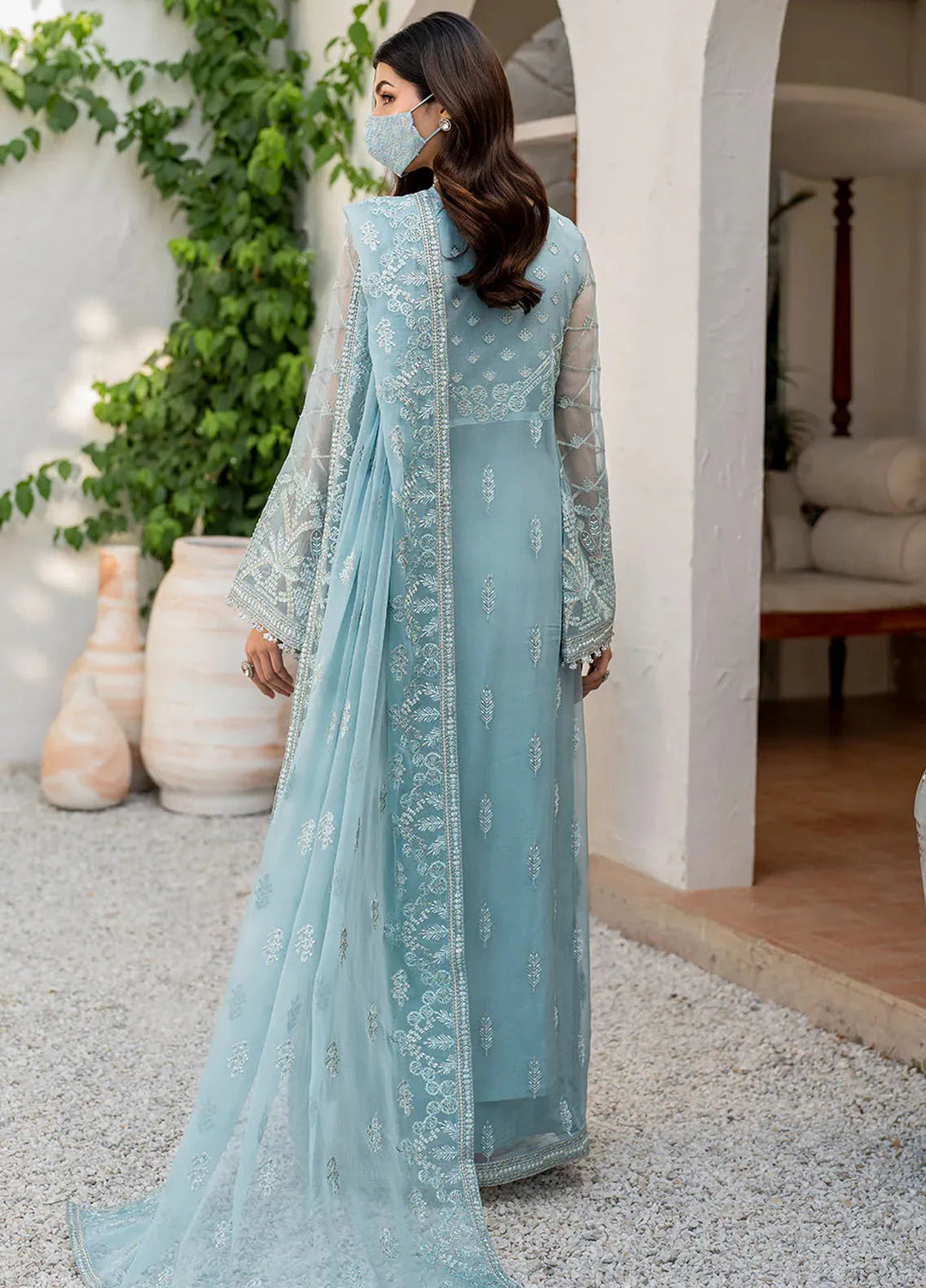 Naqsh by Safeera Embroidered Chiffon Suit Unstitched 3 Piece FL24NQ S-1405 - Formal Collection