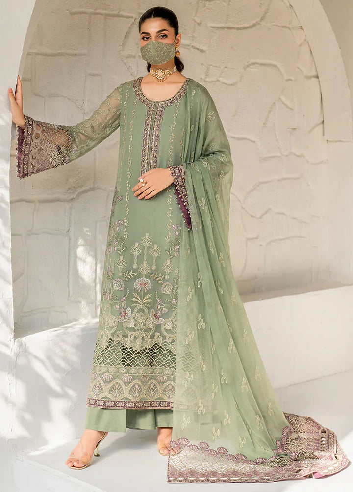 Naqsh by Safeera Embroidered Chiffon Suit Unstitched 3 Piece FL24NQ S-1406 - Formal Collection