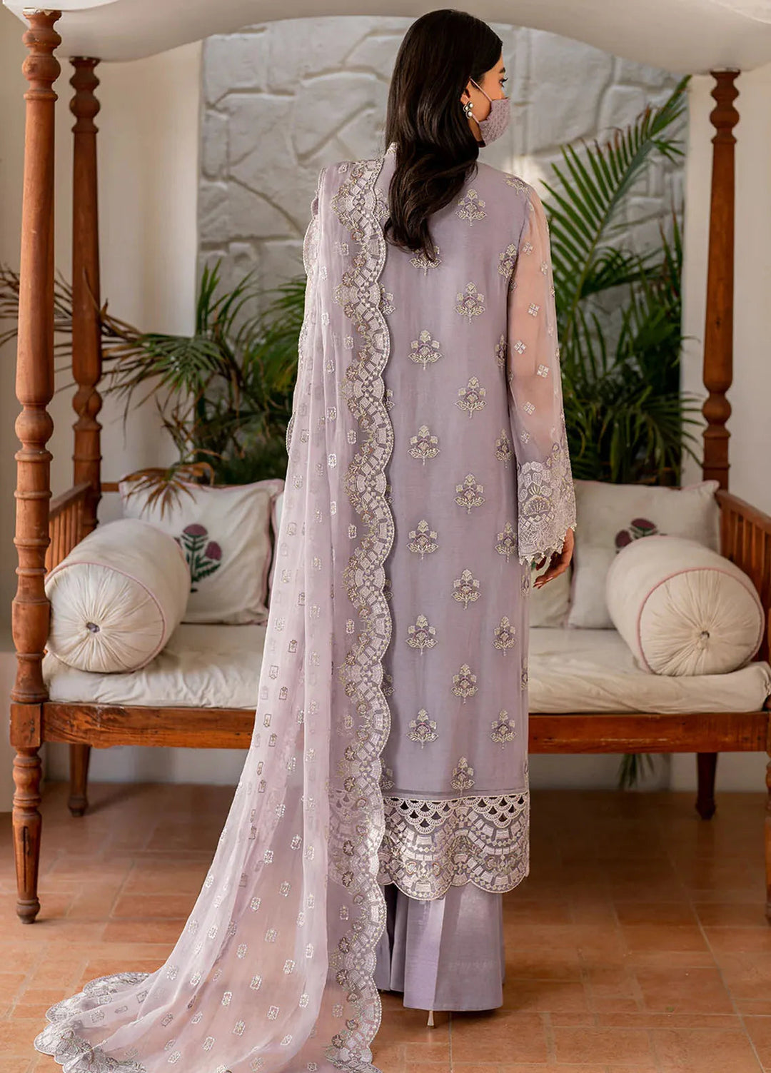 Naqsh by Safeera Embroidered Chiffon Suit Unstitched 3 Piece FL24NQ S-1408 - Formal Collection