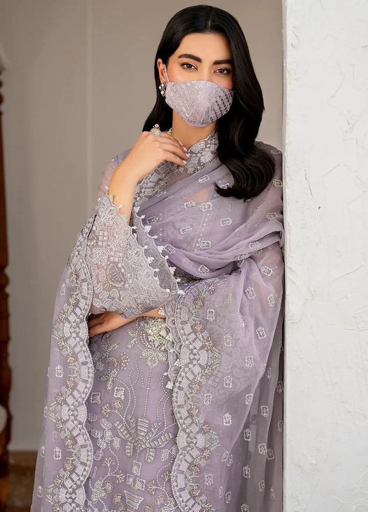 Naqsh by Safeera Embroidered Chiffon Suit Unstitched 3 Piece FL24NQ S-1408 - Formal Collection