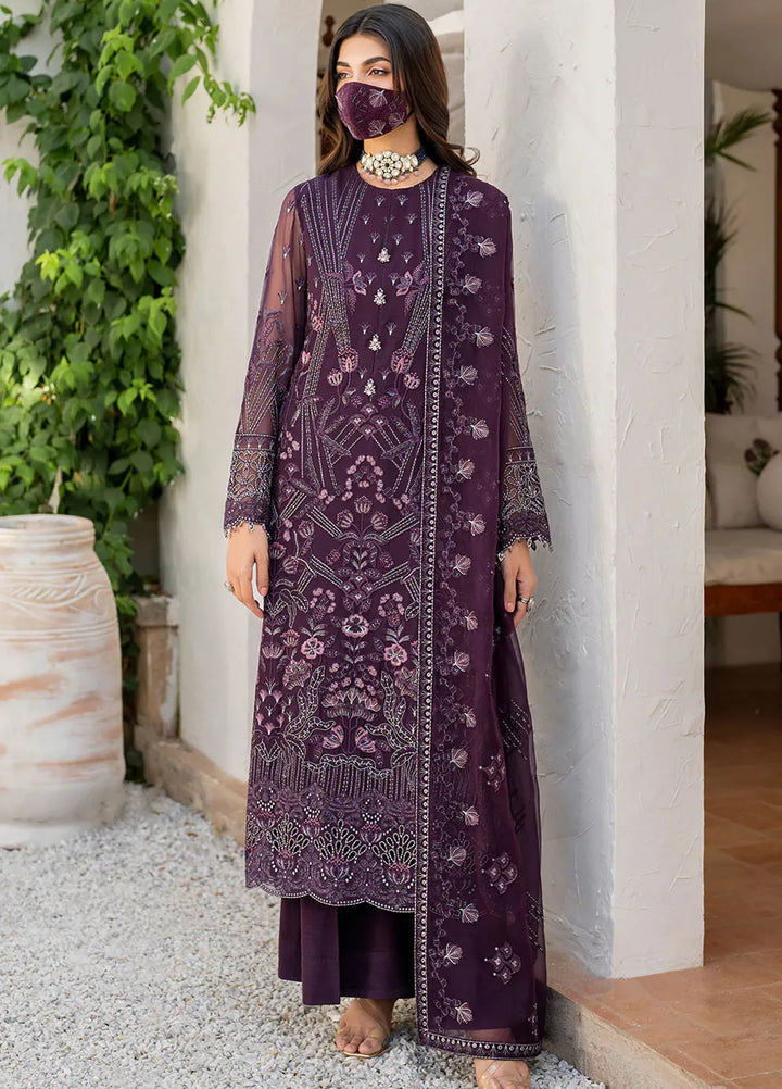 Naqsh by Safeera Embroidered Chiffon Suit Unstitched 3 Piece FL24NQ S-1409 - Formal Collection