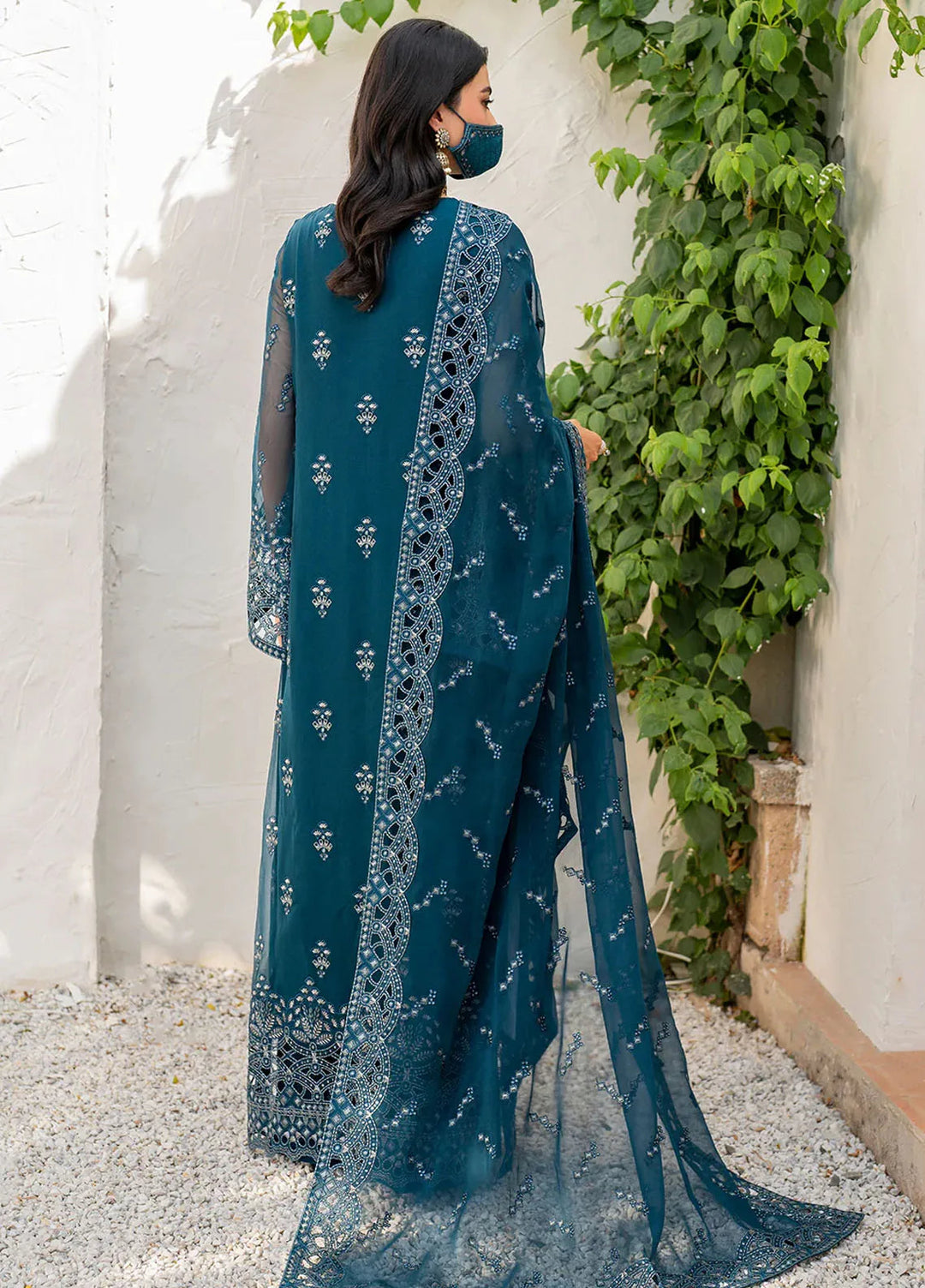 Naqsh by Safeera Embroidered Chiffon Suit Unstitched 3 Piece FL24NQ S-1410 - Formal Collection